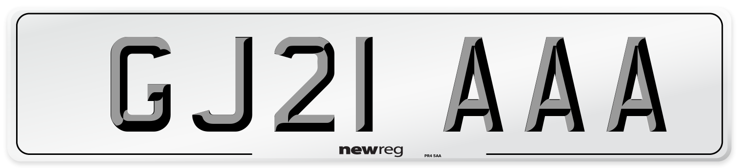 GJ21 AAA Number Plate from New Reg
